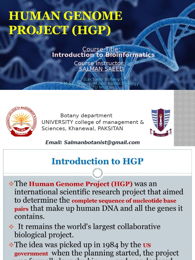 Introduction to Bioinformatics Course | PDF