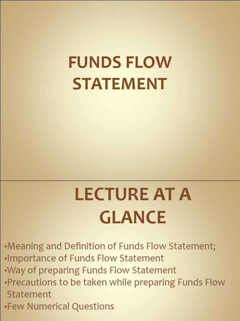 Understanding Funds Flow Statement Basics | PDF | Balance Sheet | Cash ...