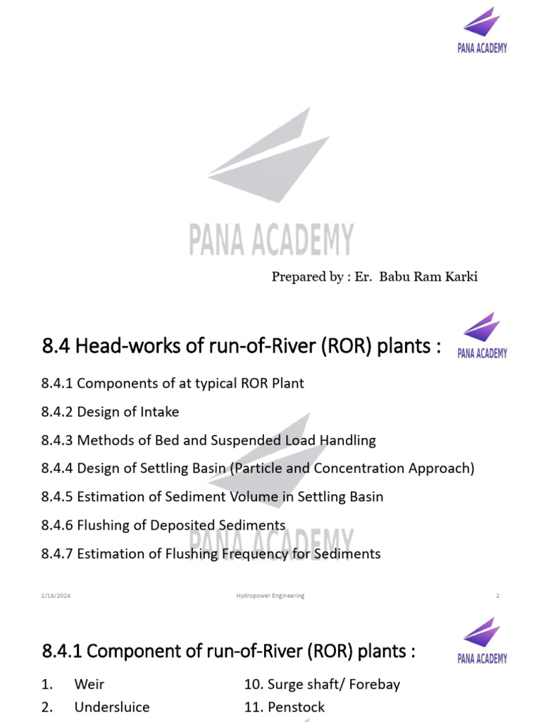 8.4 Hydropower Engineering Updated | PDF | Hydroelectricity | River
