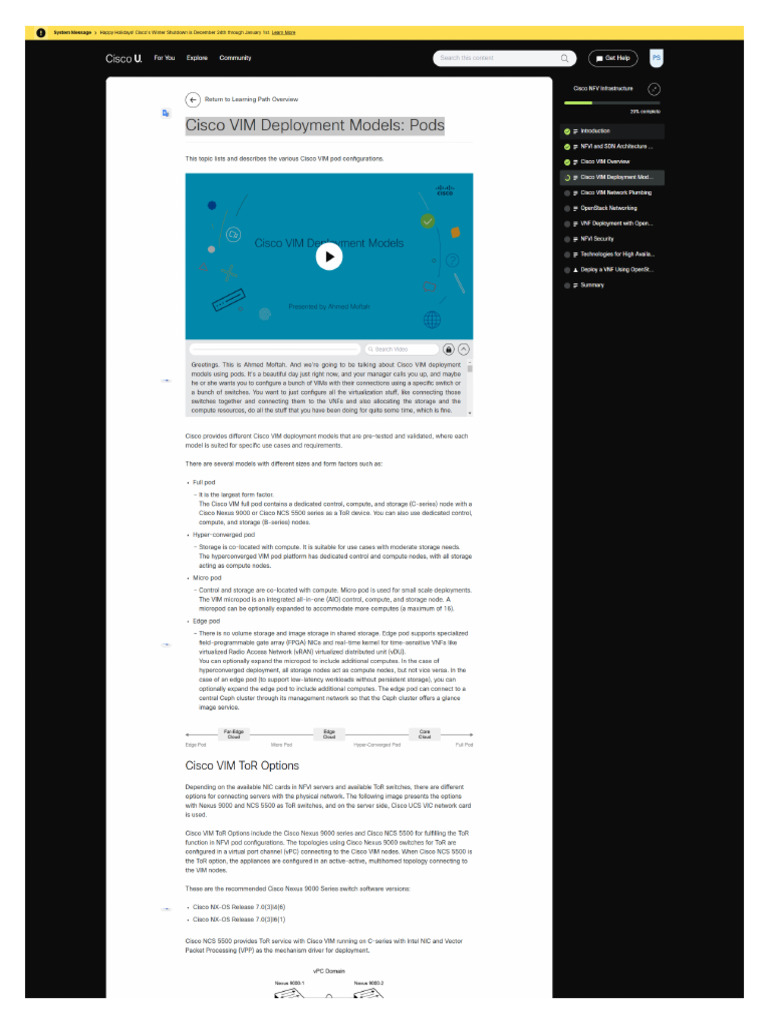 4 - Cisco VIM Deployment Models Pods | PDF