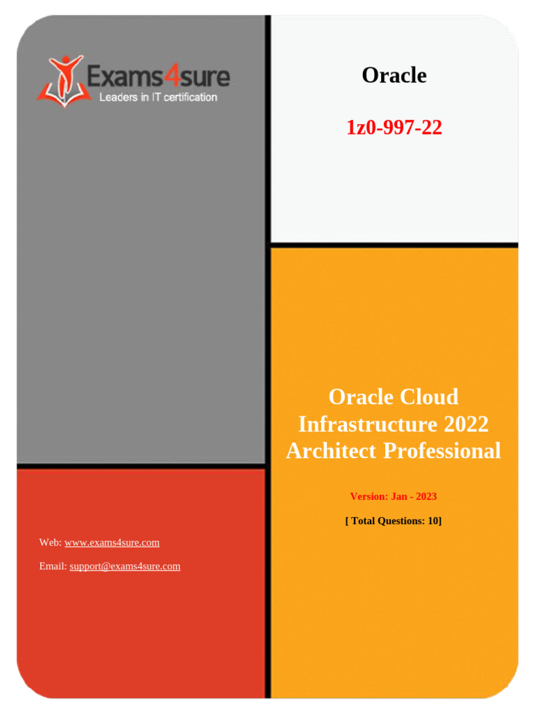 Oracle 1z0-997 Exam Practice Guide | PDF | Databases | Cloud Computing