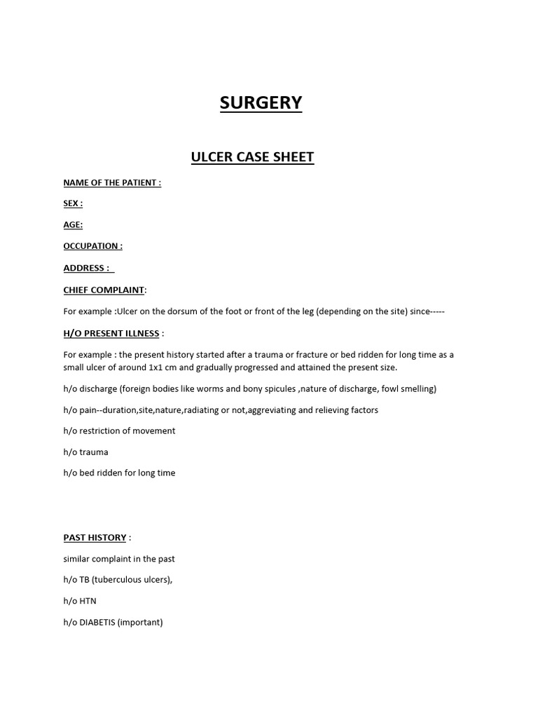 Ulcer | PDF | Vein | Clinical Medicine