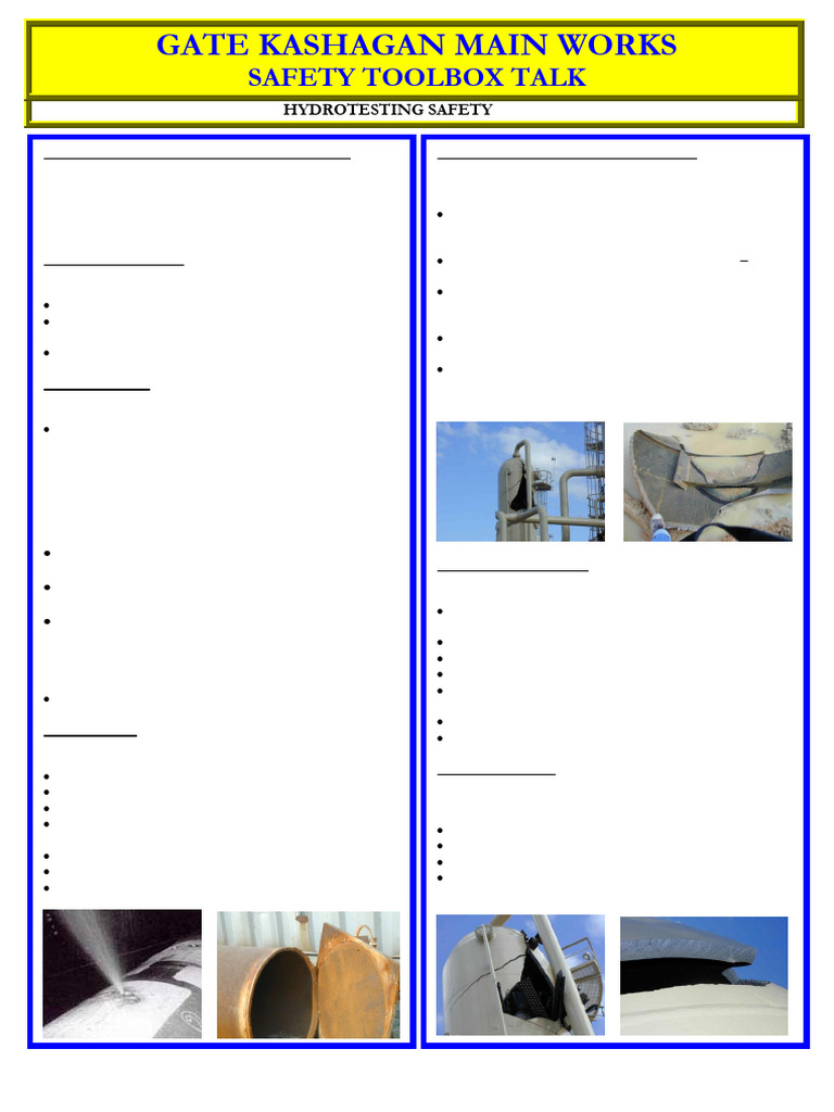 Hydrotesting Safety Eng Pdf Leak