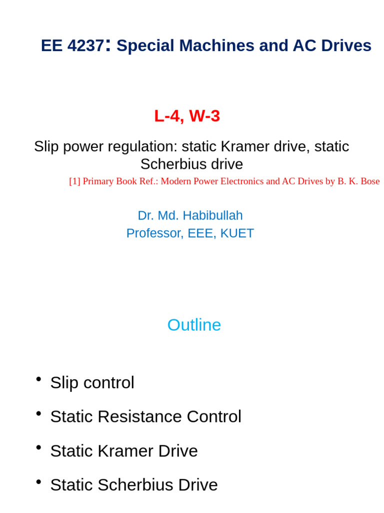 Lec 04 Slipcontrol W3 | PDF | Electric Motor | Power Inverter