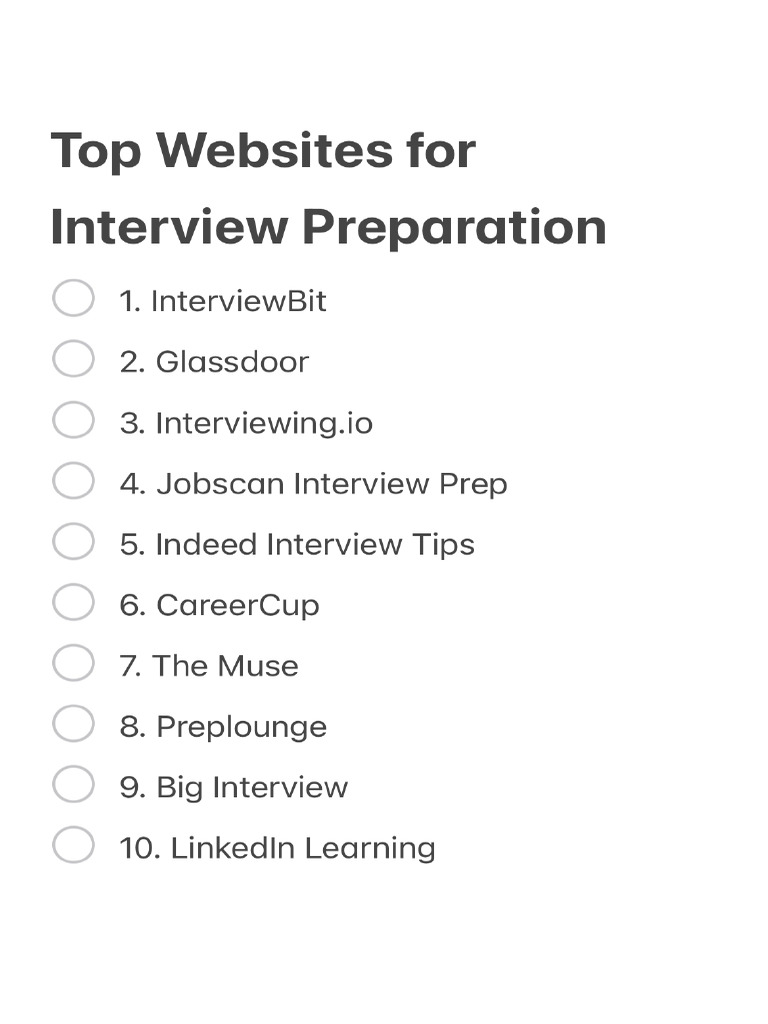 Interview Preparation | PDF