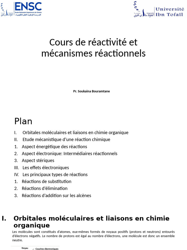 Mécanismes et réactivité en chimie organique | PDF | Liaison covalente ...