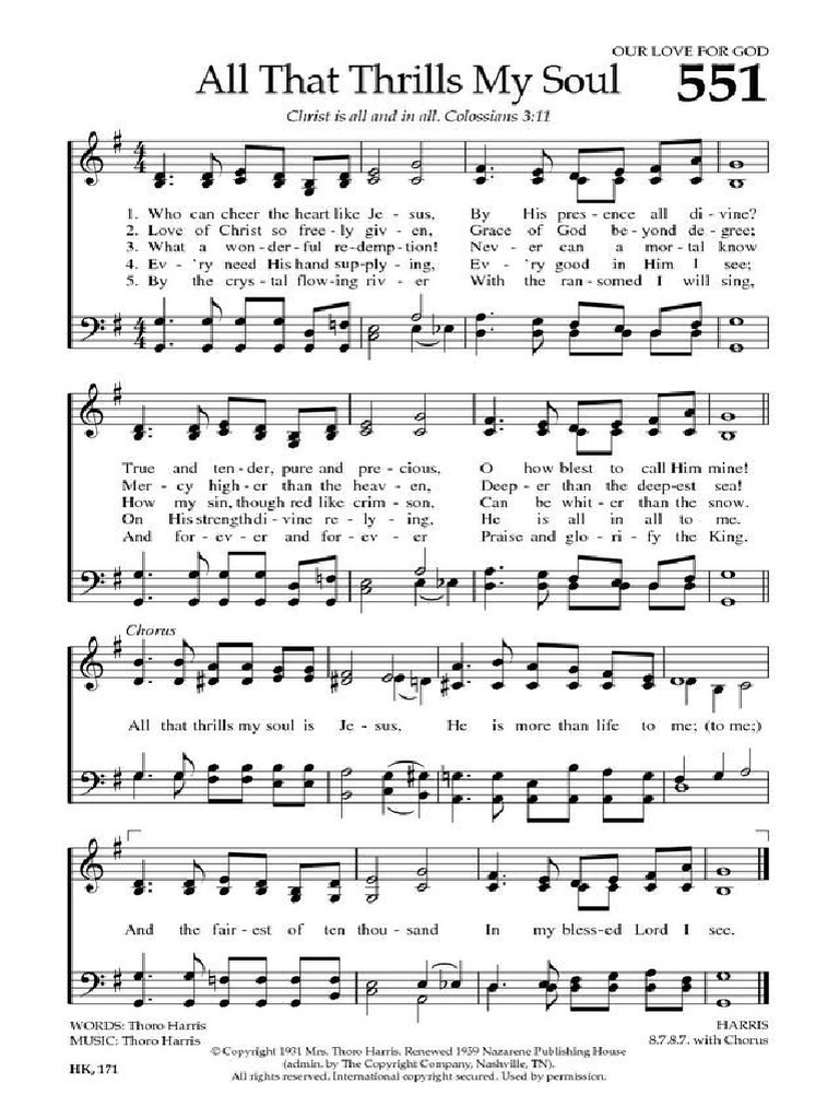 All That Thrills My Soul - Score | PDF