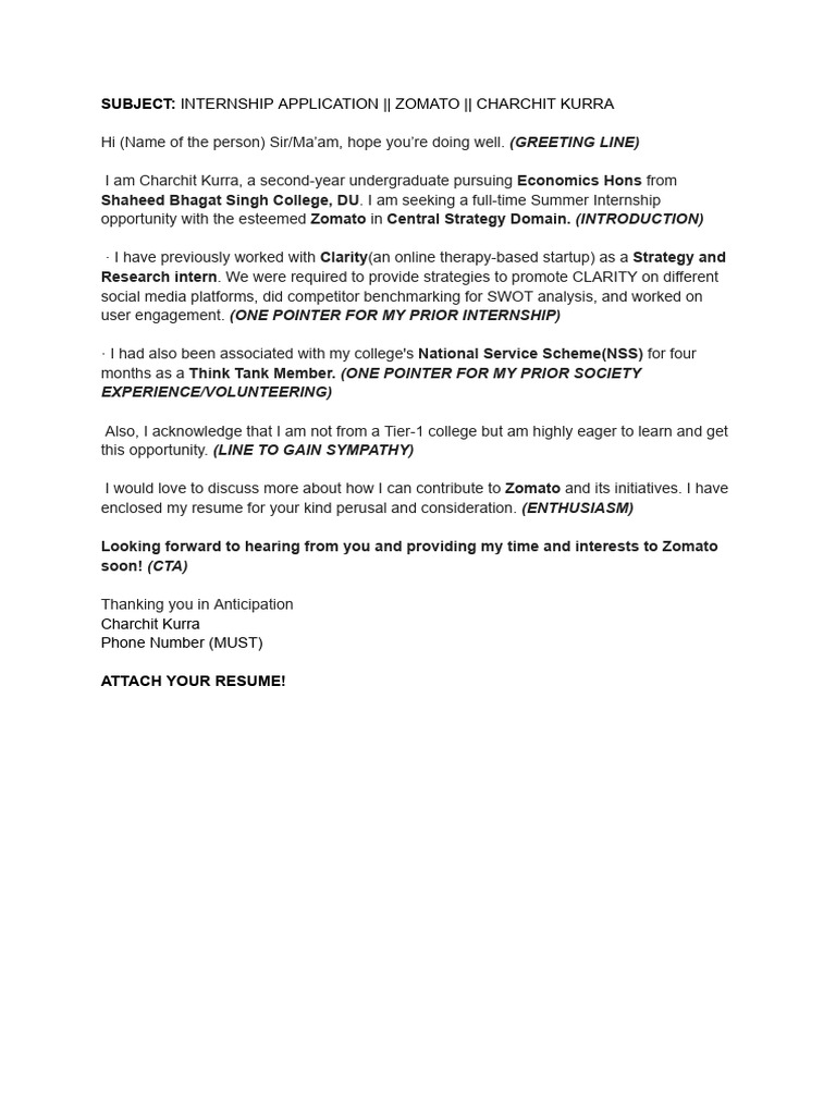 Cold Mailing Template | PDF