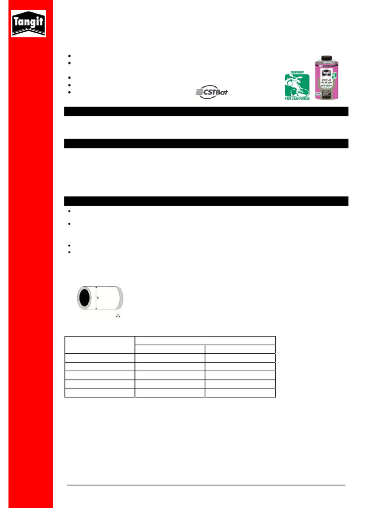 Colle Tangit PVC U pour canalisations | PDF | Polychlorure de vinyle ...