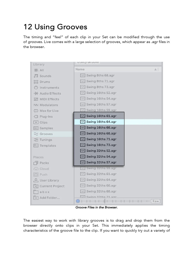 12 Using Grooves | PDF