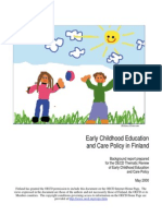 Early Childhood Education and Care Policy in Finland