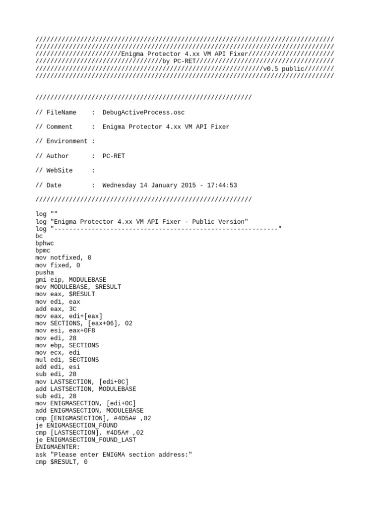 Enigma VM API Fixer Guide | PDF | Computer Programming | Computing