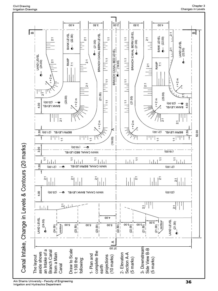 Irrigation Canal Design and Levels | PDF | Canal | Waterways