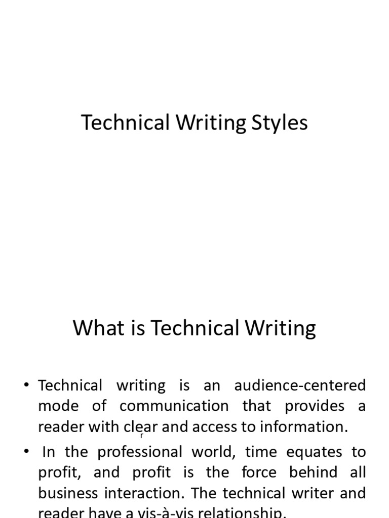 Effective Technical Writing Styles | PDF | Communication | Linguistics