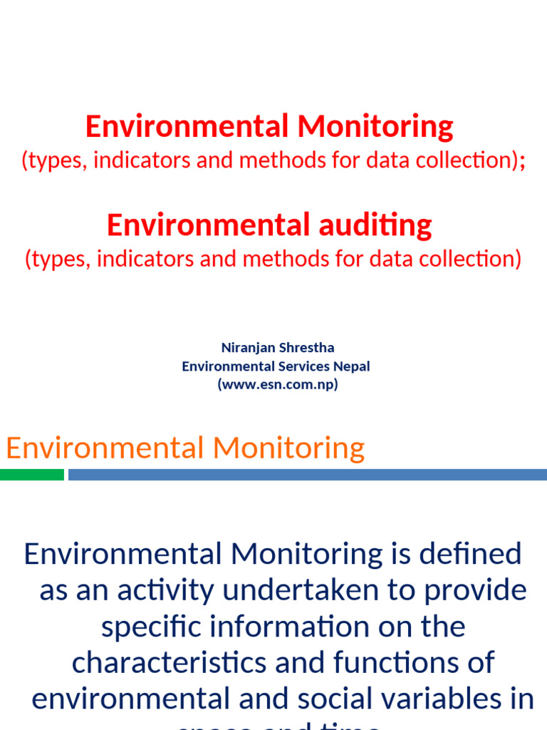 Environmental Monitoring and Auditing Guide | PDF | Environmental ...