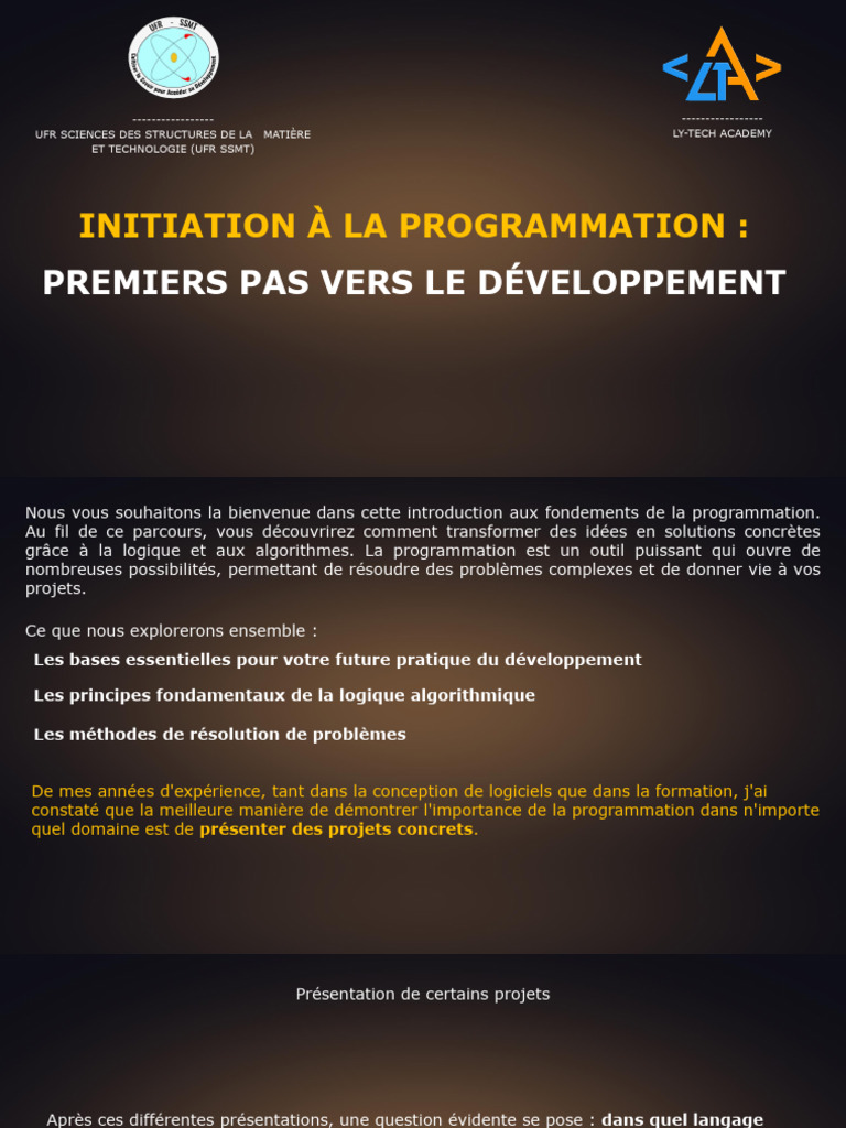 Introduction à la programmation essentielle | PDF | Programmation ...