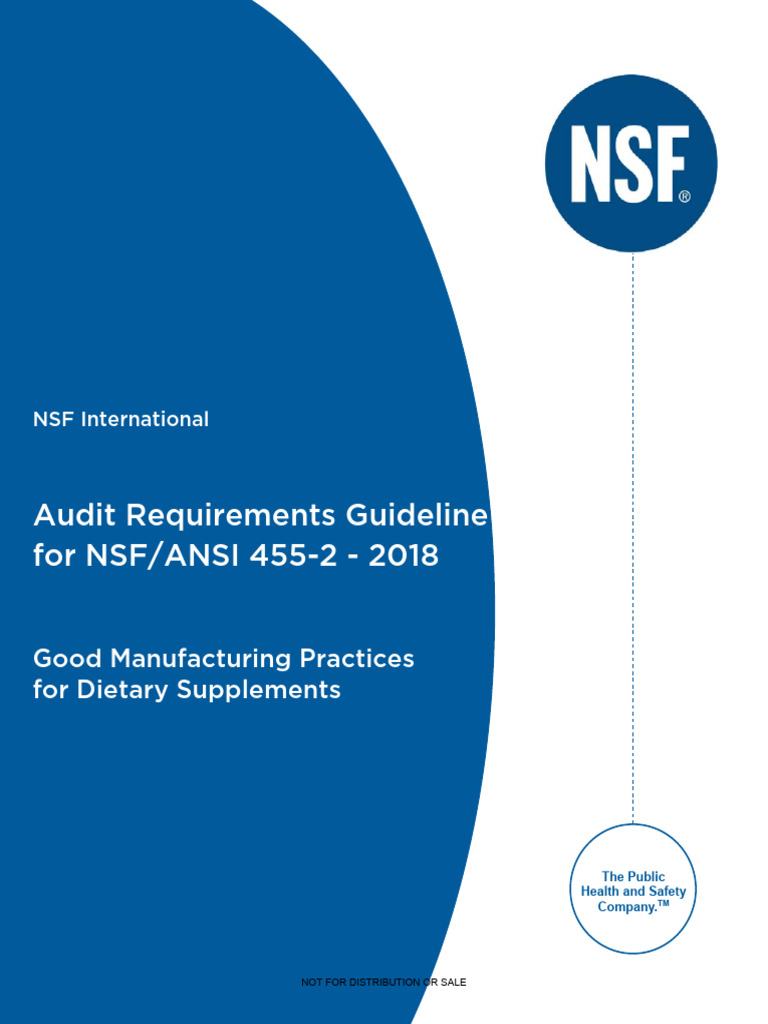 NSF/ANSI 455-2 Audit Guidelines | PDF | Hazards | Supply Chain