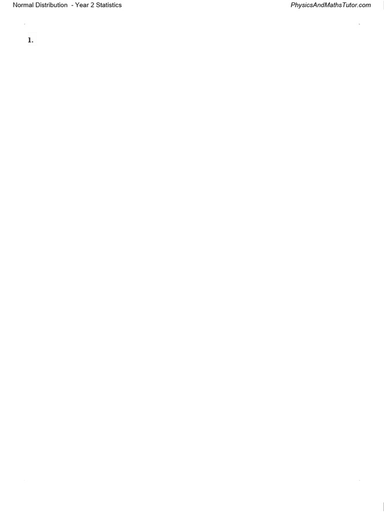 Normal Distribution and Hypothesis Testing | PDF | Normal Distribution ...