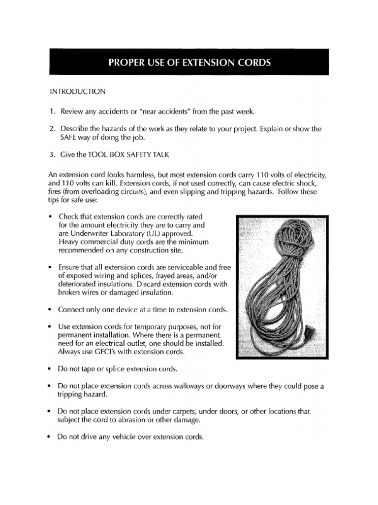 Extension Cords | PDF