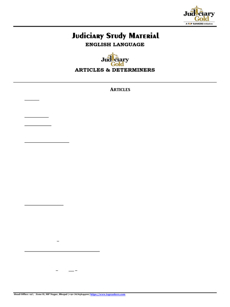Understanding English Articles and Determiners | PDF | Noun ...