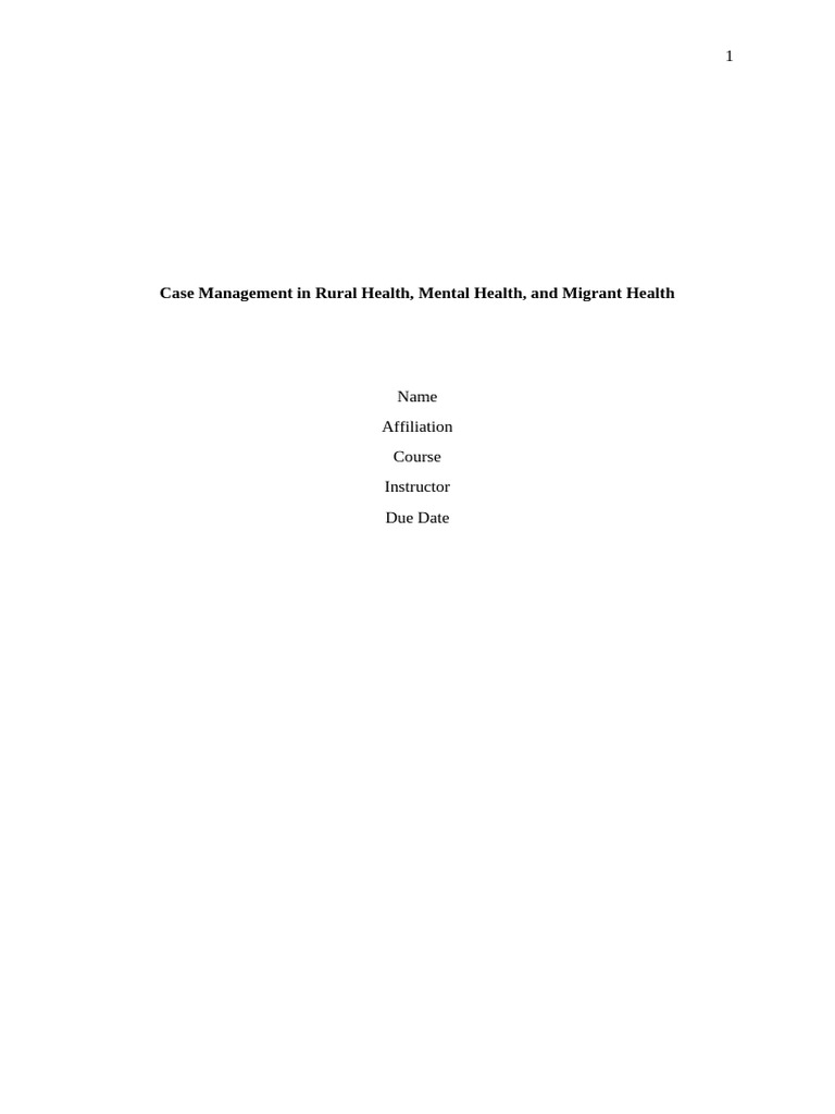 Case Management for Vulnerable Groups | PDF | Mental Health | Public Health