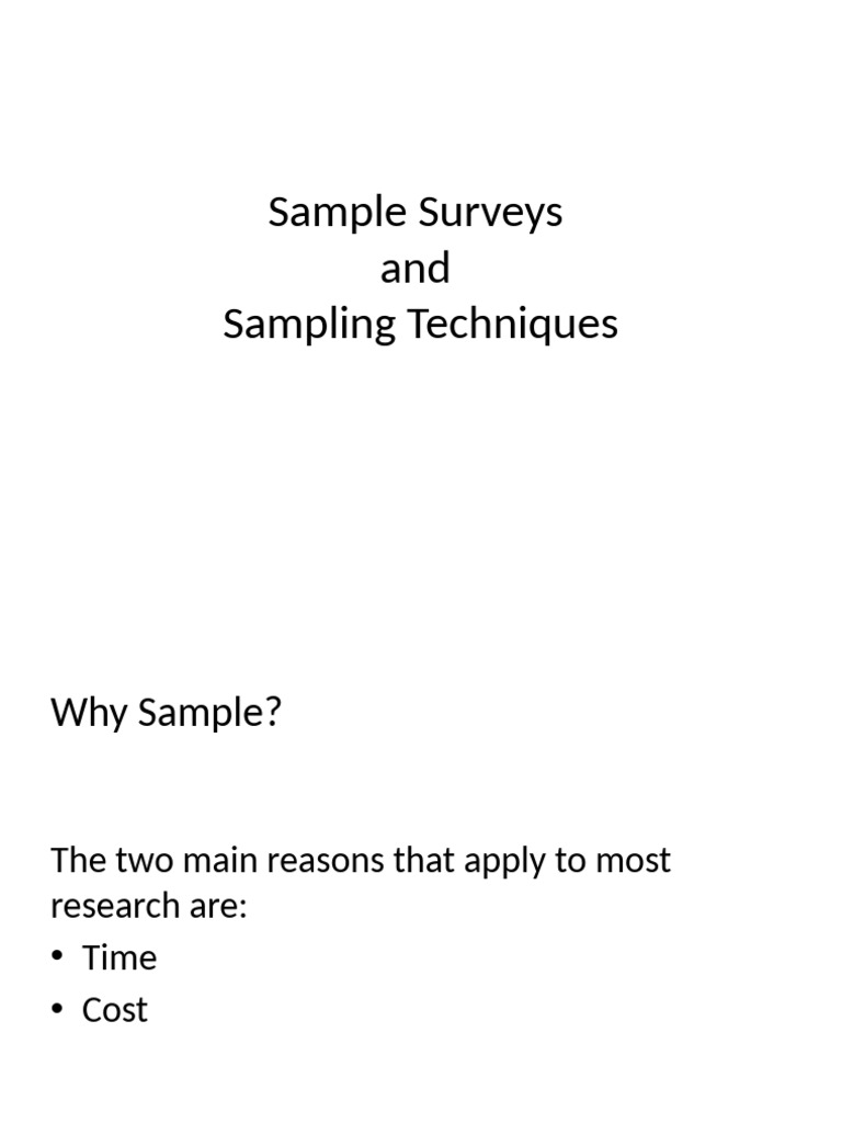 Sampling Techniques for Research Surveys | PDF | Sampling (Statistics ...