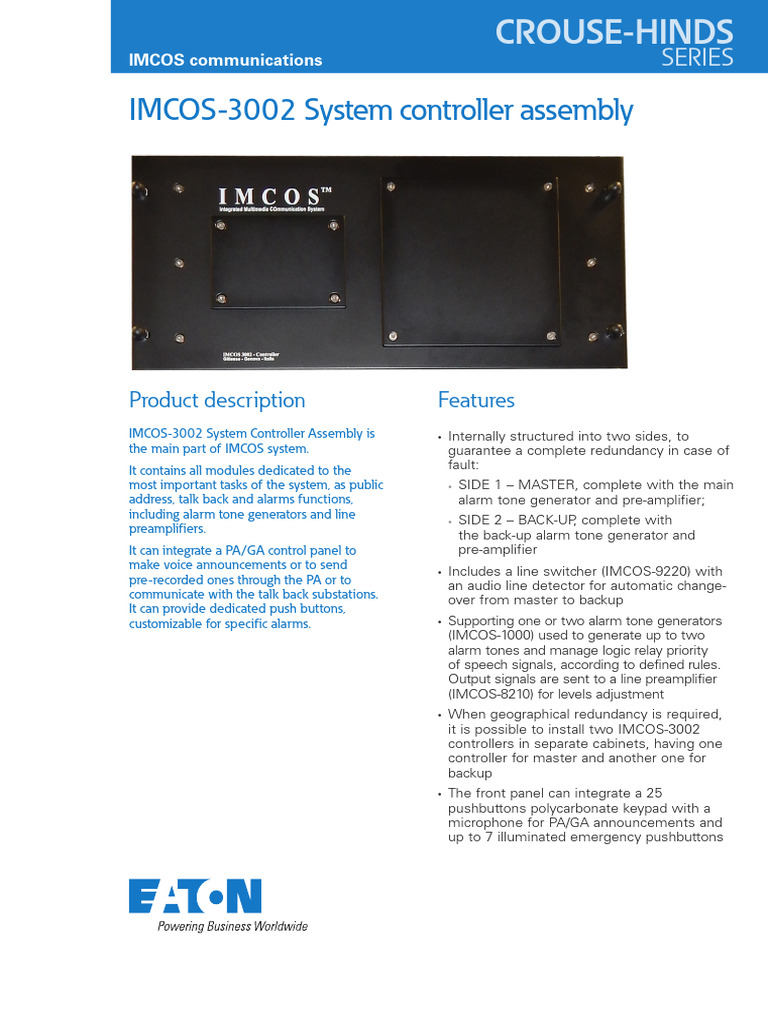 IMCOS-3002 System Controller Assembly 1 | PDF | Microphone | Electronics