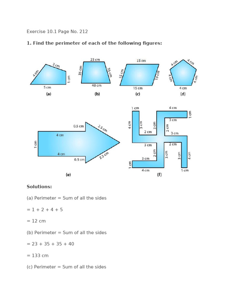 Perimeter and Area Calculations Guide | PDF | Area | Length