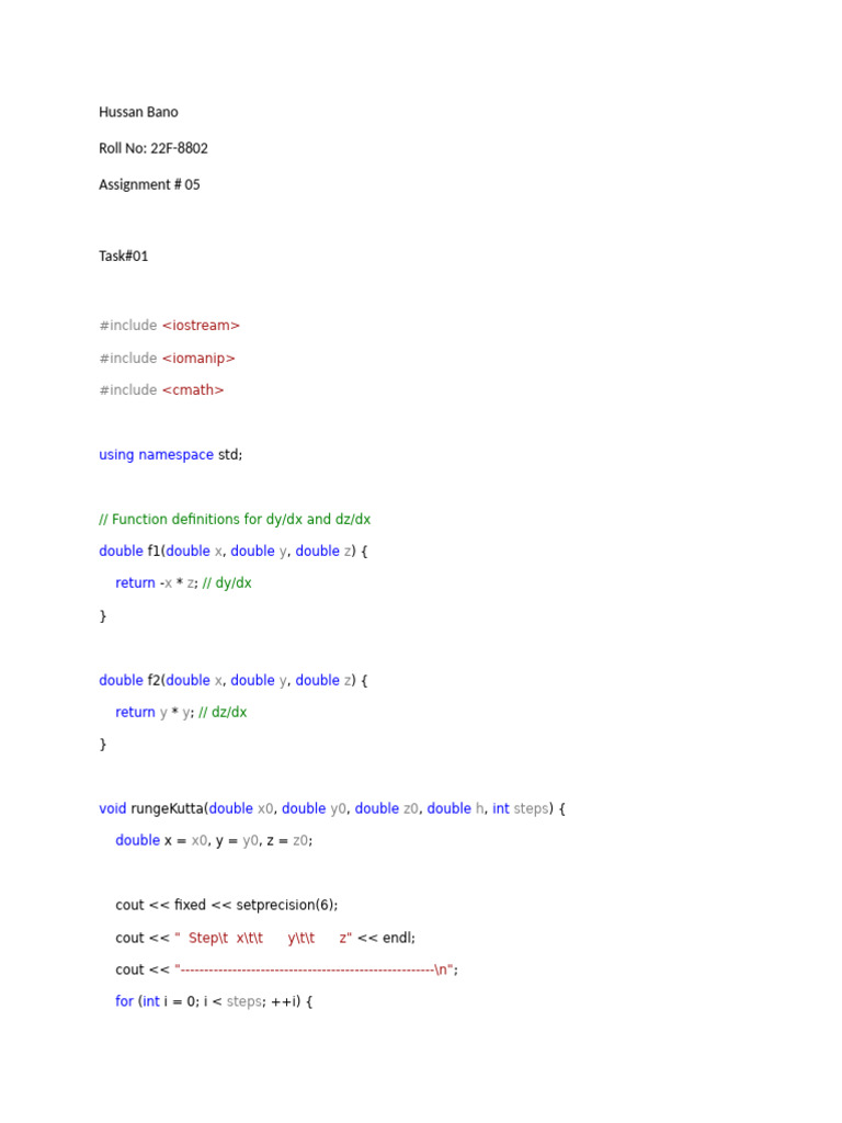 Numerical Methods for Differential Equations | PDF | Integral | Algorithms