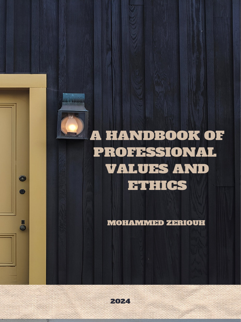 1 Handbook of Professional Values and Ethics - 241007 - 083946 | PDF ...