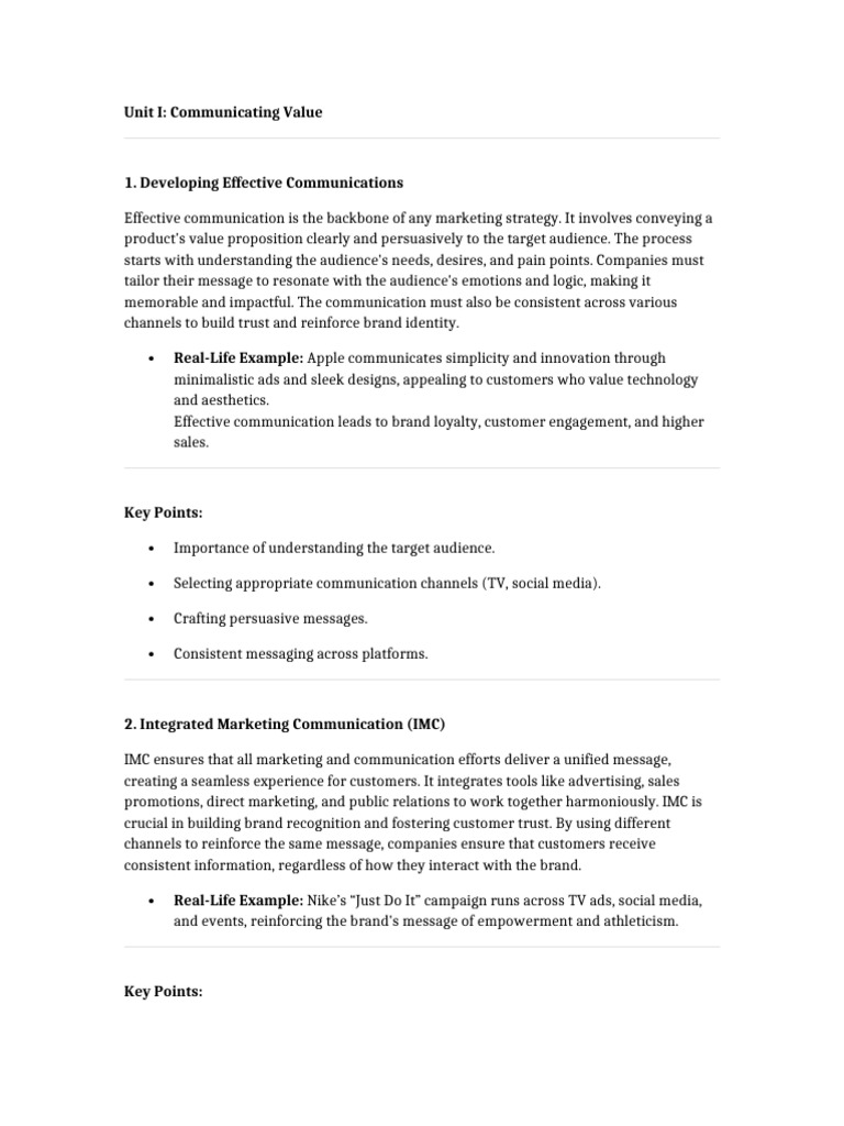 Marketing Management II Unit Explanations | PDF | Search Engine ...