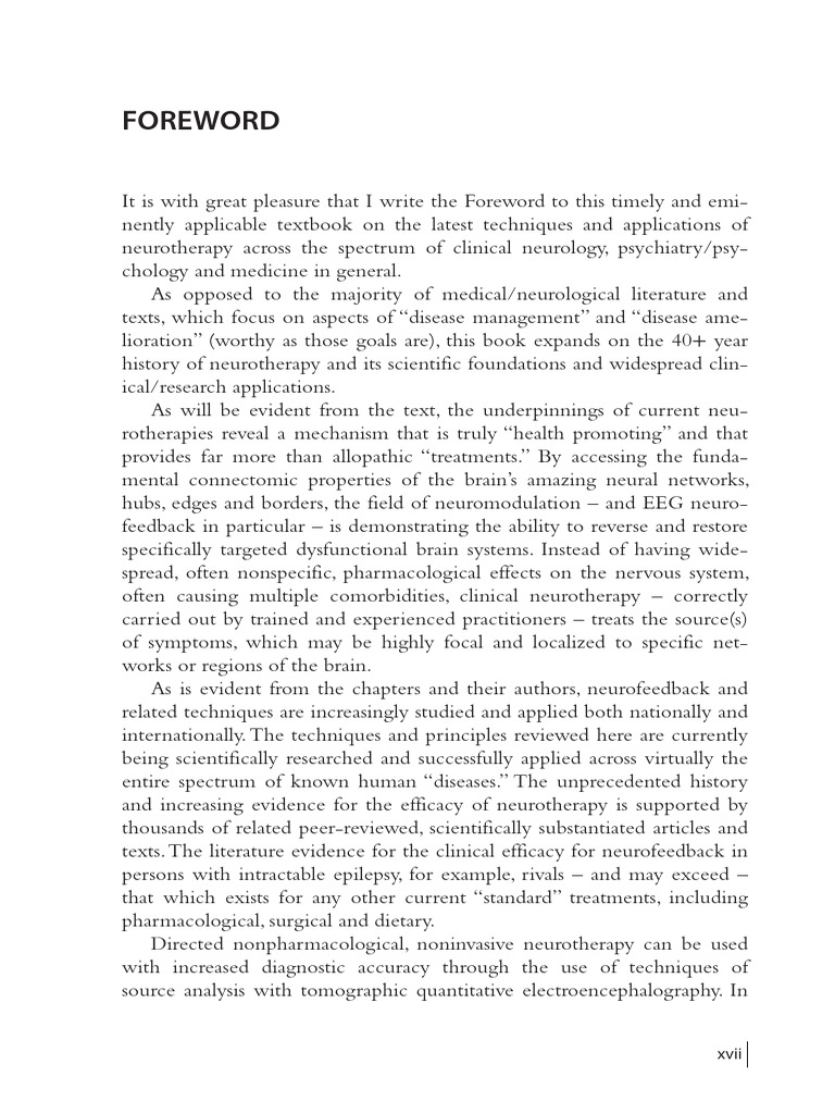 Foreword 2014 Clinical-Neurotherapy | PDF | Neurofeedback | Neurology