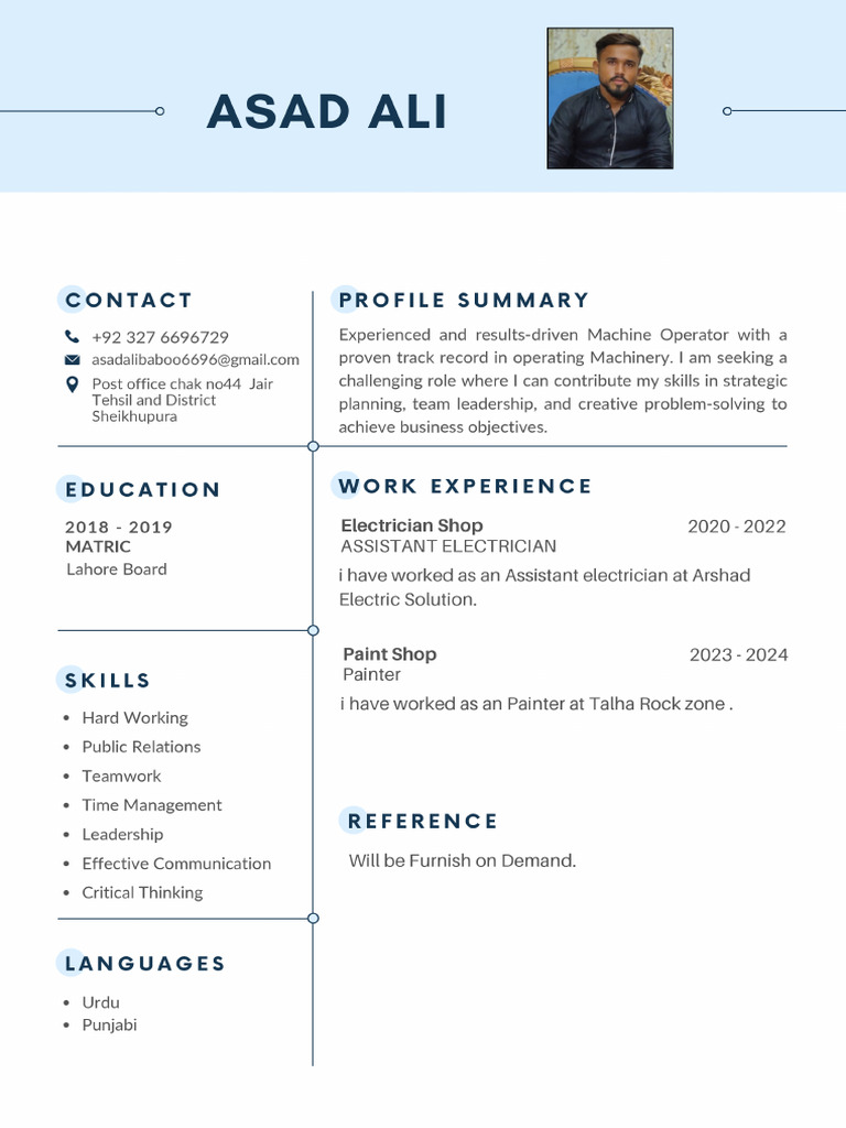 Blue Simple Professional CV Resume | PDF