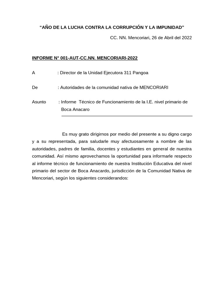 Año de La Lucha Contra La Corrupción y La Impunidad | PDF | Educación ...