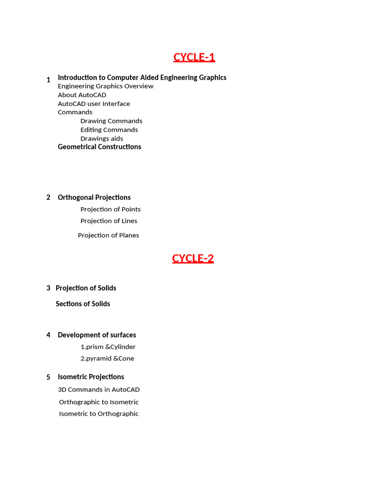 Introduction to CAEG and AutoCAD | PDF | Technical Drawing | Circle