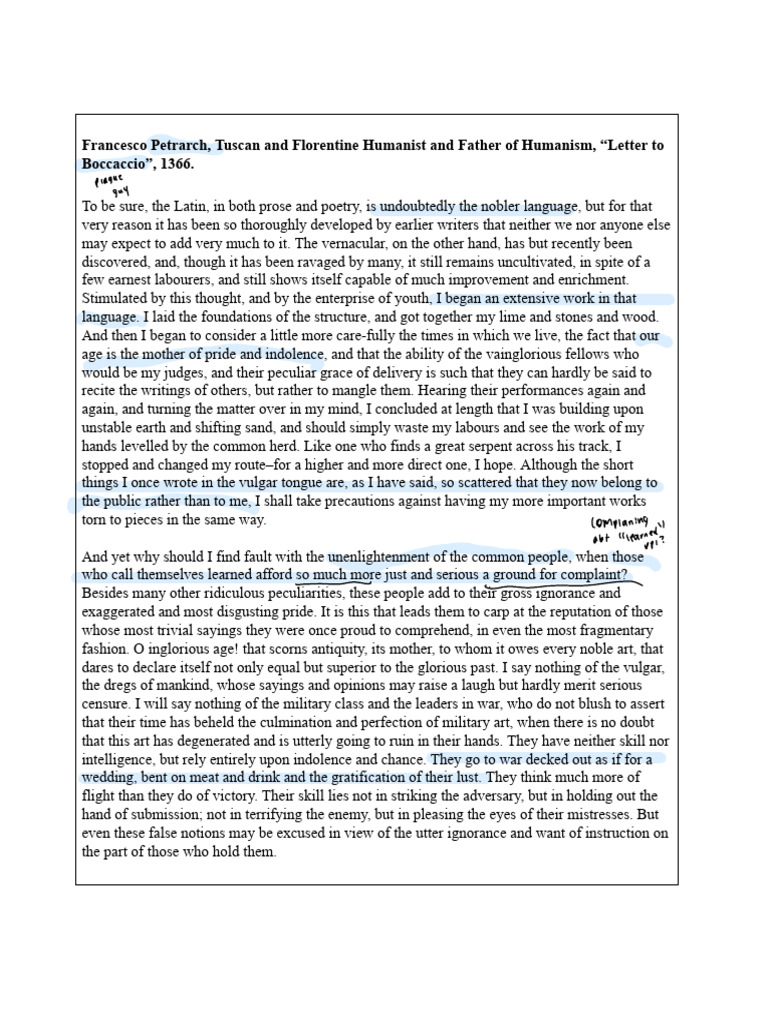 Humanism in Renaissance Letters | PDF | The Prince | Pope