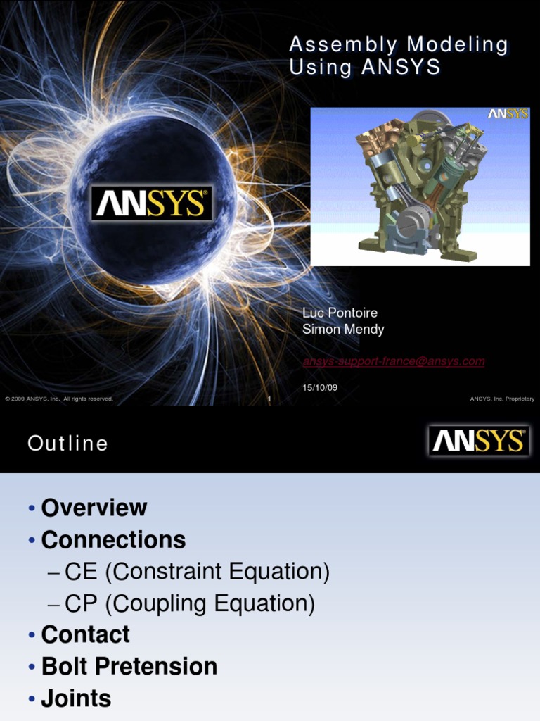 Assembly Modeling Using Ansys Pdf Stiffness Deformation Mechanics