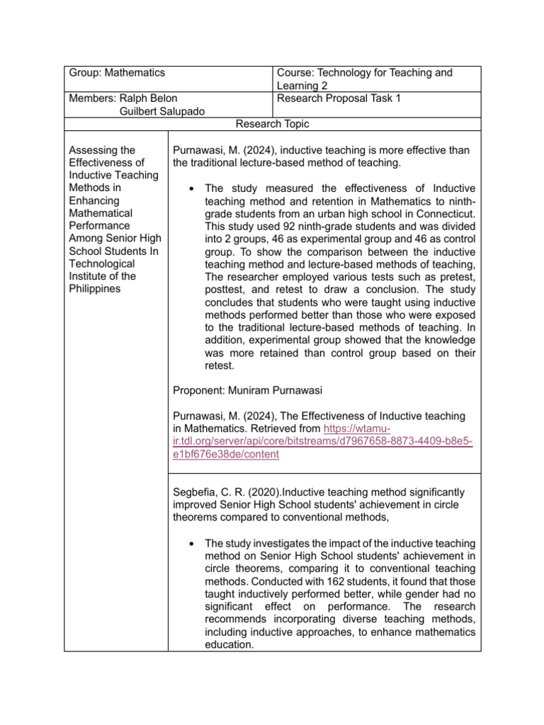 TTL 2 | PDF | Teaching Method | Mathematics