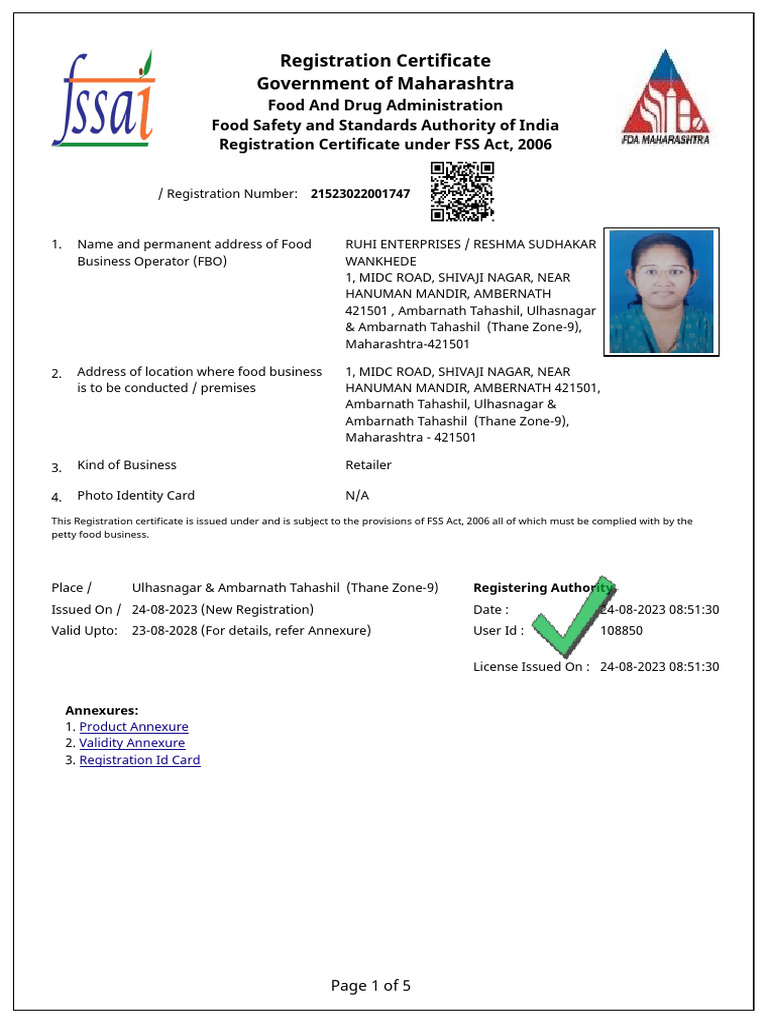 FSSAI | PDF