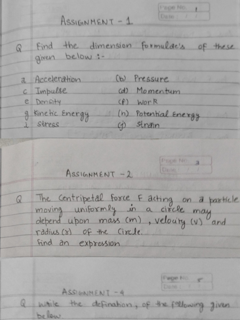 Physics assignment pdf