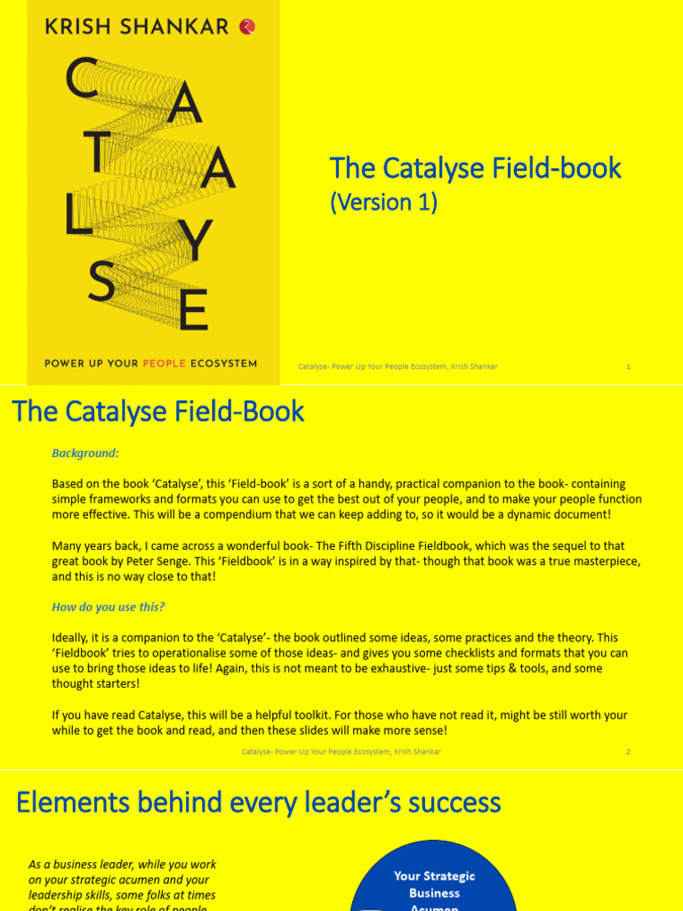 Catalyse Field-Book for Leaders | PDF | Strategic Planning | Strategic ...