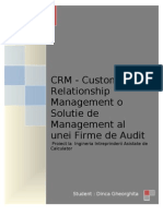 CRM - Custom Relationship Management o Solutie de Management Al Unei Firme de Audit