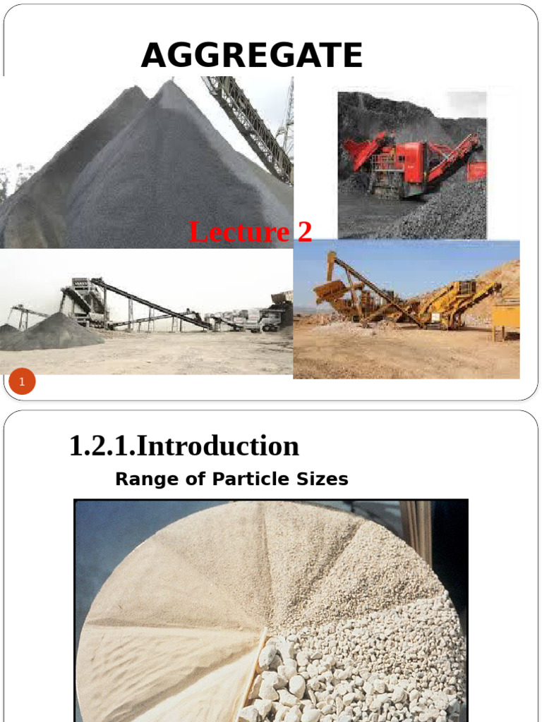 Lecture 2 Aggregate | PDF | Construction Aggregate | Industrial Processes