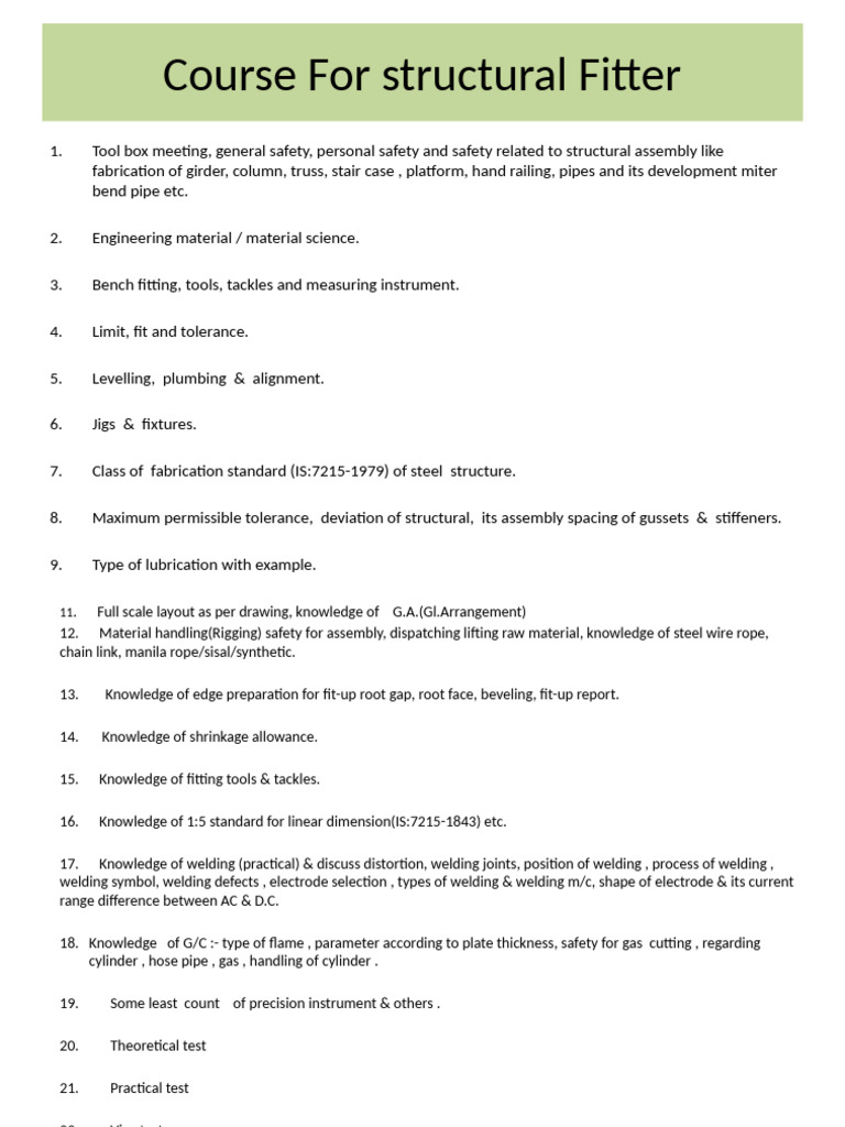 Course For STRL - Fitter, Sup. | PDF | Bearing (Mechanical) | Lubricant