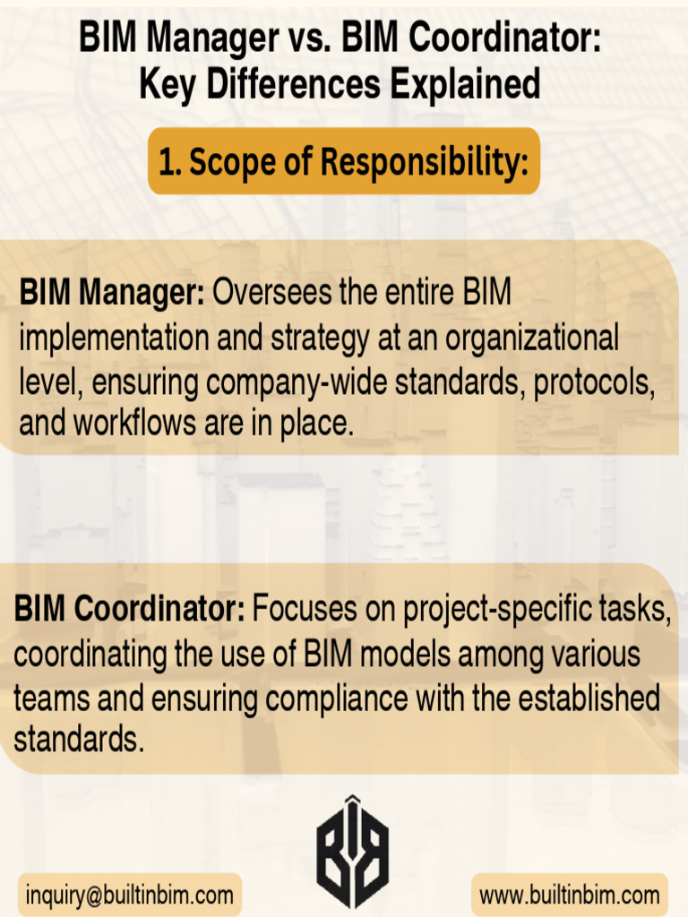 BIM Manager vs Coordinator: Key Differences | PDF