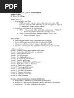 TECH 434 Msds - Material Safety Data Sheets Student Project by Robert M. Kellogg