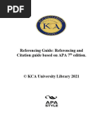 UQ APA 7th Referencing Guide | PDF | Apa Style | Bracket