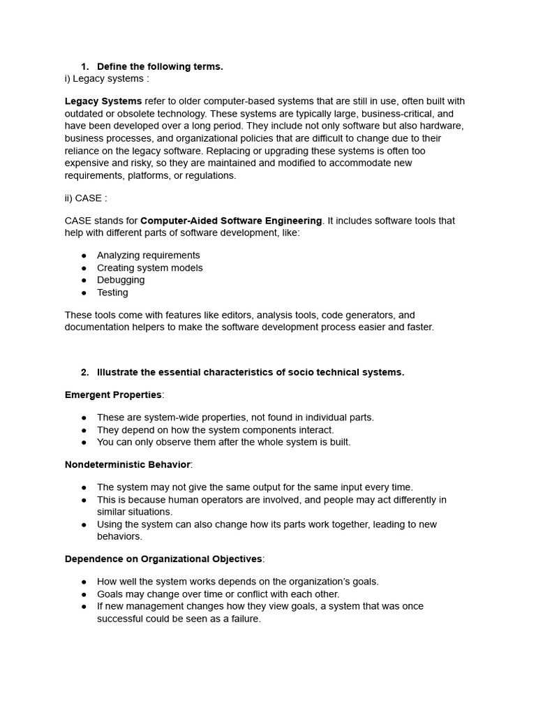 SE Unit 1 | PDF | System | Reliability Engineering