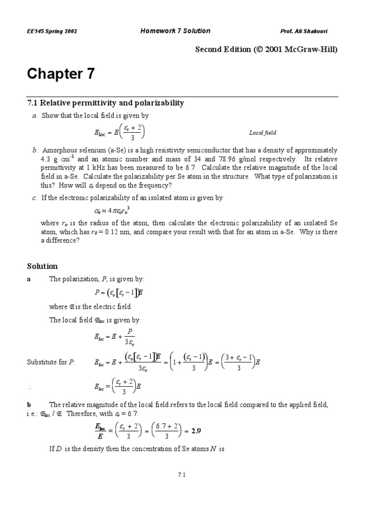Local Field and Polarizability in a-Se | PDF | Inductance | Inductor