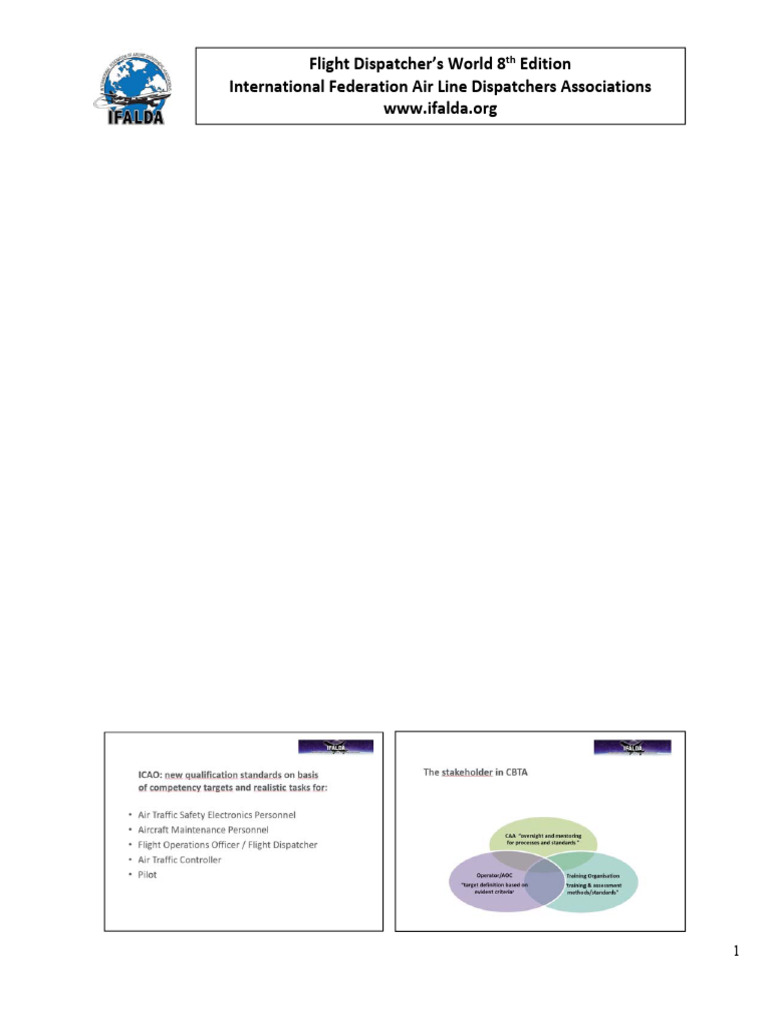 IFALDA Flight Dispatch Update 2019 | PDF | Federal Aviation ...